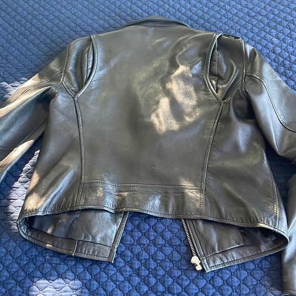 Black Leather Motorcycle Jacket from Gap - Picture 6 of 14